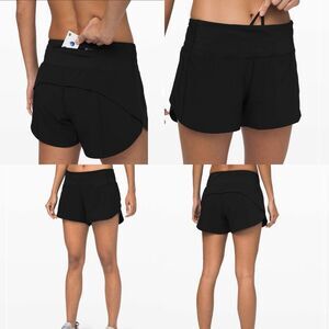 Lululemon Speed Up Mid-Rise Short 4" Black size 10